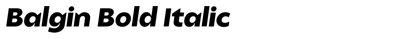 Balgin Bold Italic